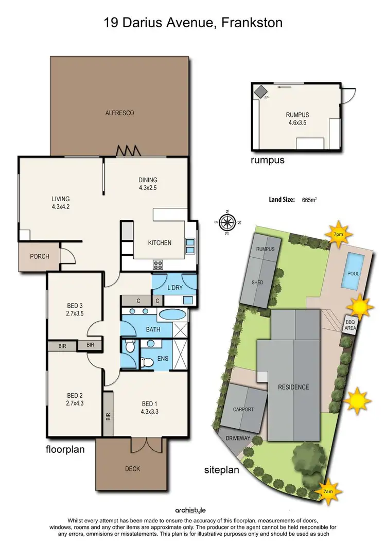 Floorplan of Homely house listing, 19 Darius Avenue, Frankston VIC 3199