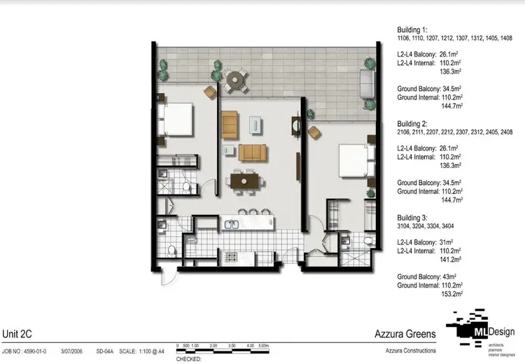 Floorplan of Homely apartment listing, 1207/2 Activa Way, Hope Island QLD 4212