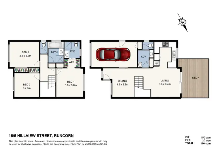 Floorplan of Homely townhouse listing, 16/5 Hillview Street, Runcorn QLD 4113