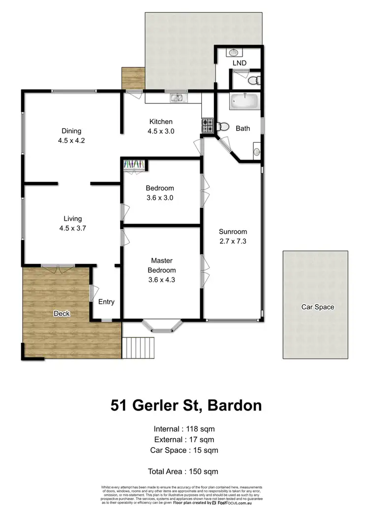 Floorplan of Homely house listing, 51 Gerler Street, Bardon QLD 4065