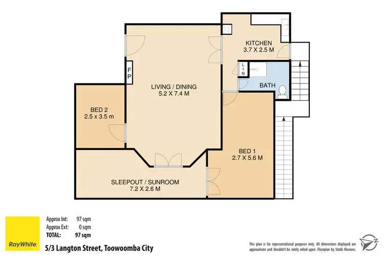 Floorplan of Homely unit listing, Unit 5/3 Langton Street, Toowoomba City QLD 4350