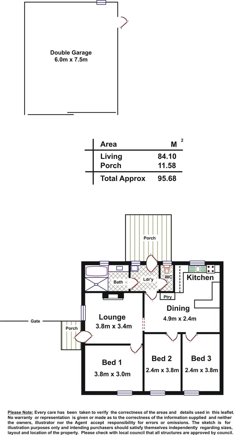 Floorplan of Homely house listing, 5 Elgin Avenue, Evanston SA 5116