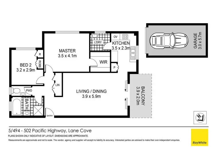 Floorplan of Homely apartment listing, 5/494 Pacific Highway, Lane Cove NSW 2066