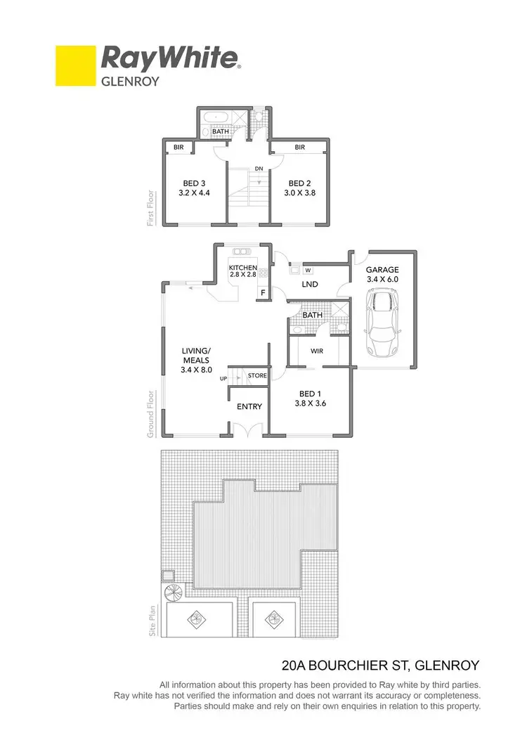 Floorplan of Homely townhouse listing, 20A Bourchier Street, Glenroy VIC 3046