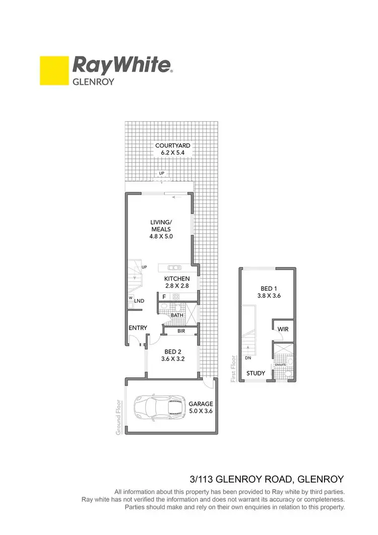 Floorplan of Homely townhouse listing, 3/113 Glenroy Road, Glenroy VIC 3046