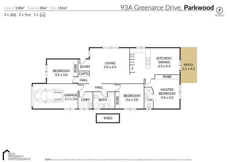 Floorplan of Homely house listing, 93A Greenacre Drive, Parkwood QLD 4214
