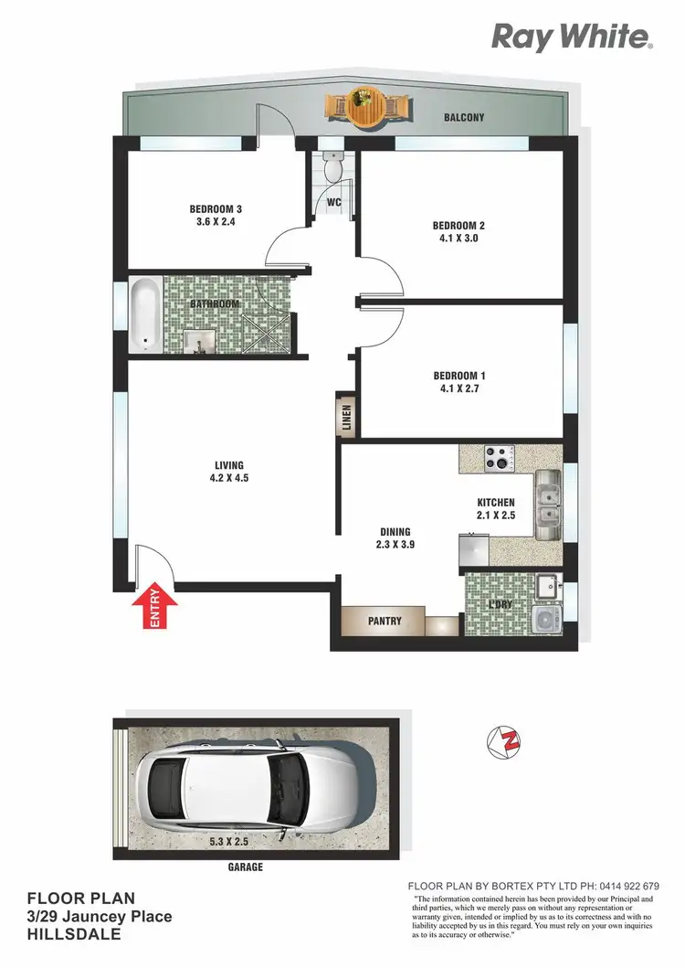 Floorplan of Homely apartment listing, 3/29 Jauncey Place, Hillsdale NSW 2036