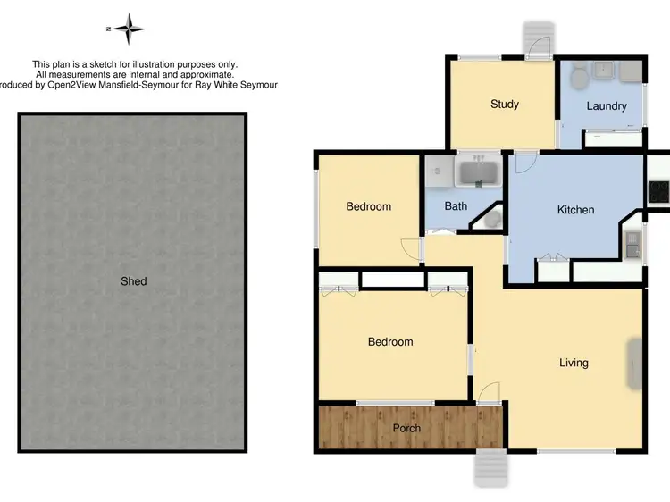 Floorplan of Homely house listing, 5 The Avenue, Seymour VIC 3660