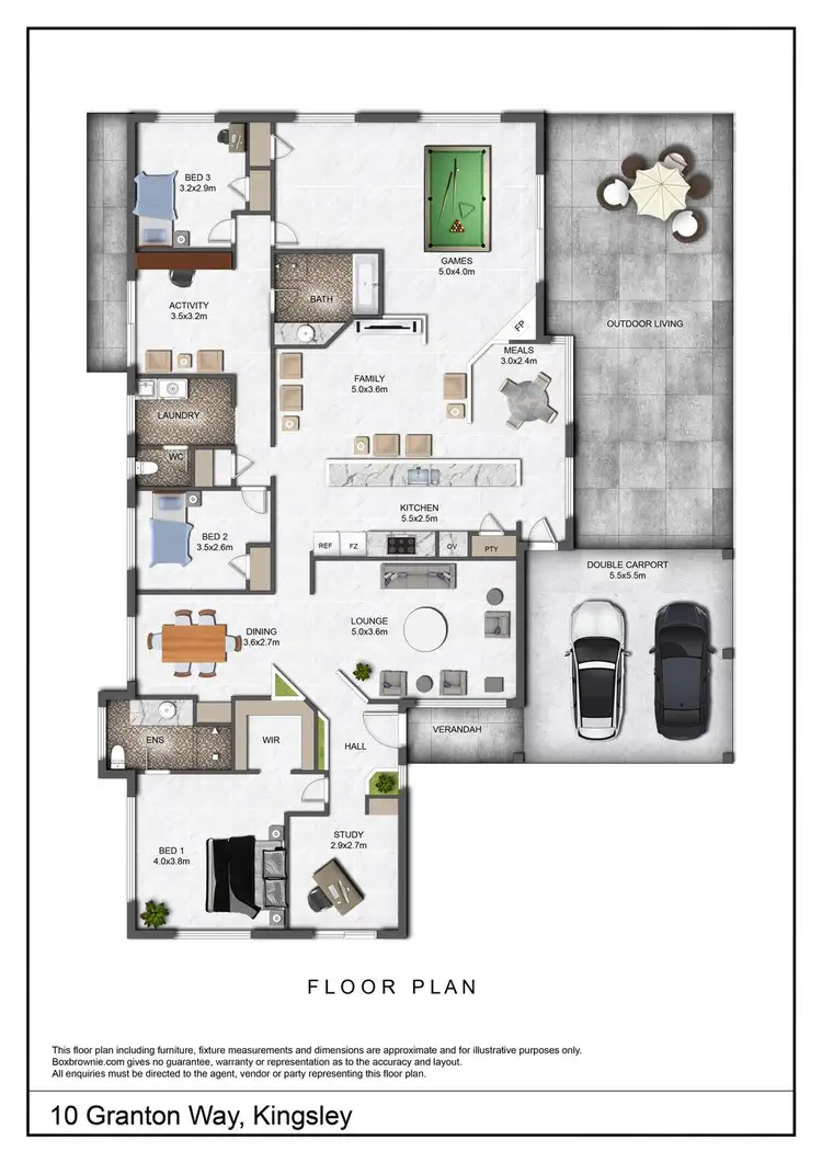 Floorplan of Homely house listing, 10 Granton Way, Kingsley WA 6026