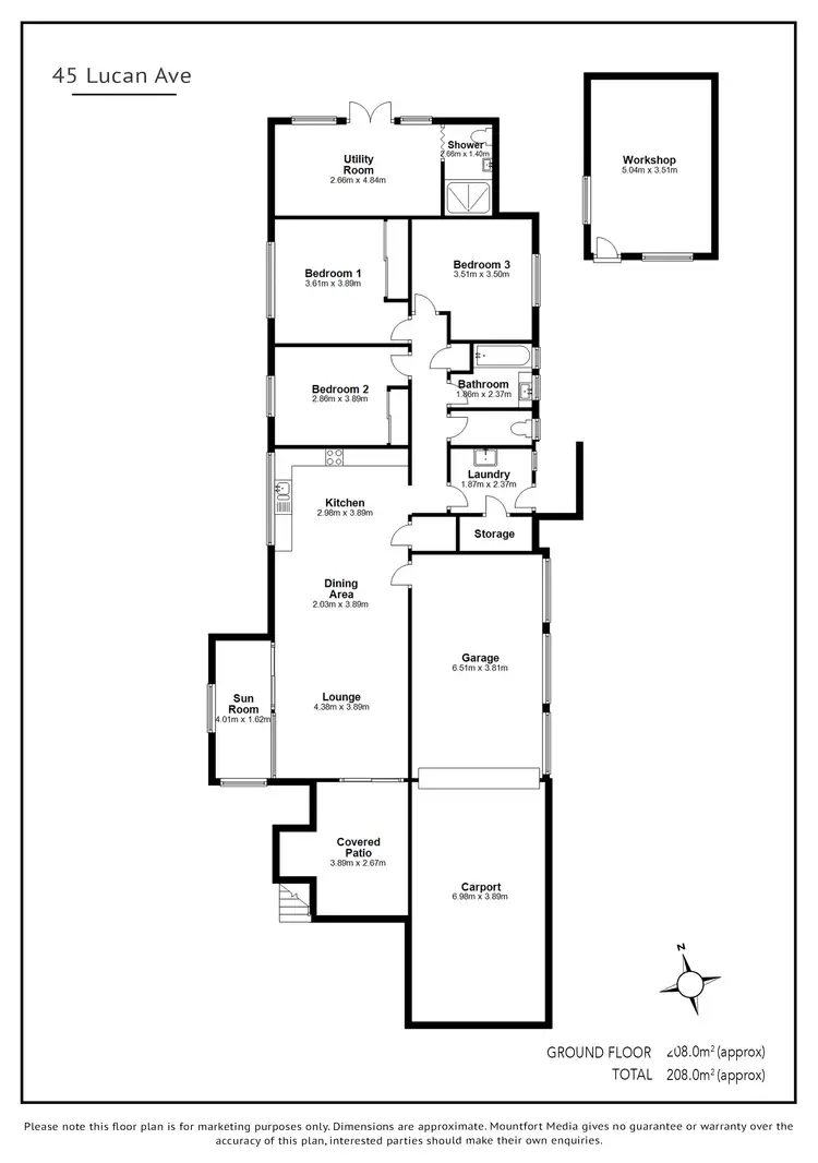 Floorplan of Homely house listing, 45 Lucan Avenue, Aspley QLD 4034