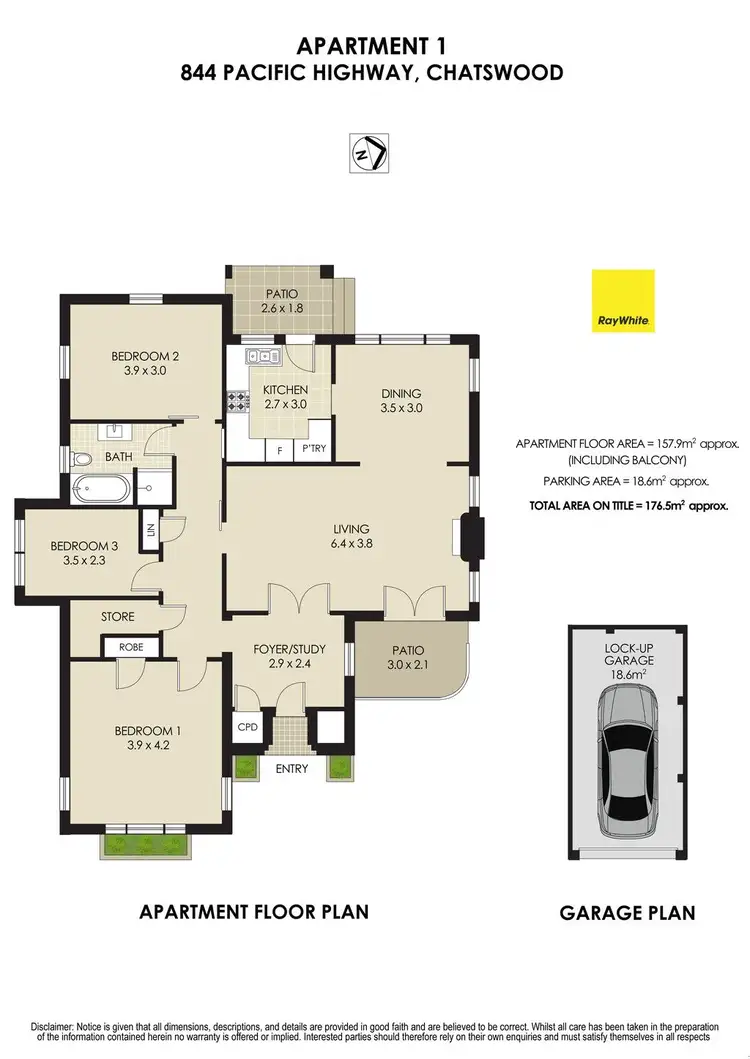 Floorplan of Homely apartment listing, 1/844 Pacific Highway, Chatswood NSW 2067