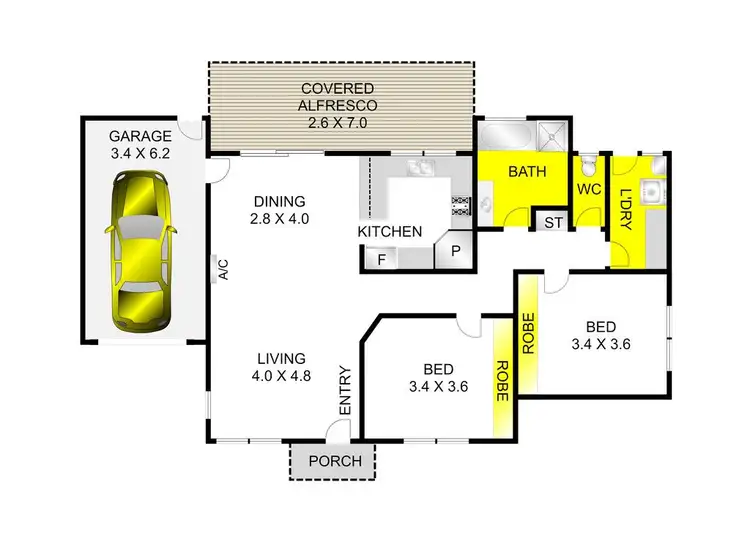 Floorplan of Homely unit listing, 2/15 Arbour Grove, Belmont VIC 3216