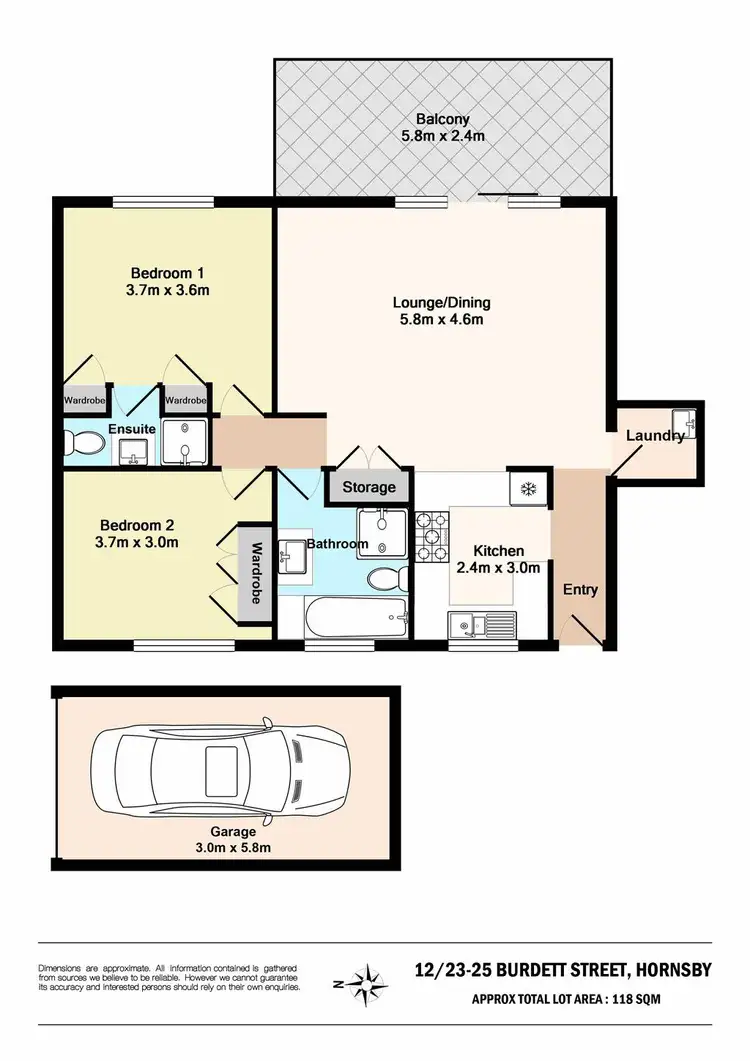 Floorplan of Homely unit listing, 12/23-25 Burdett Street, Hornsby NSW 2077