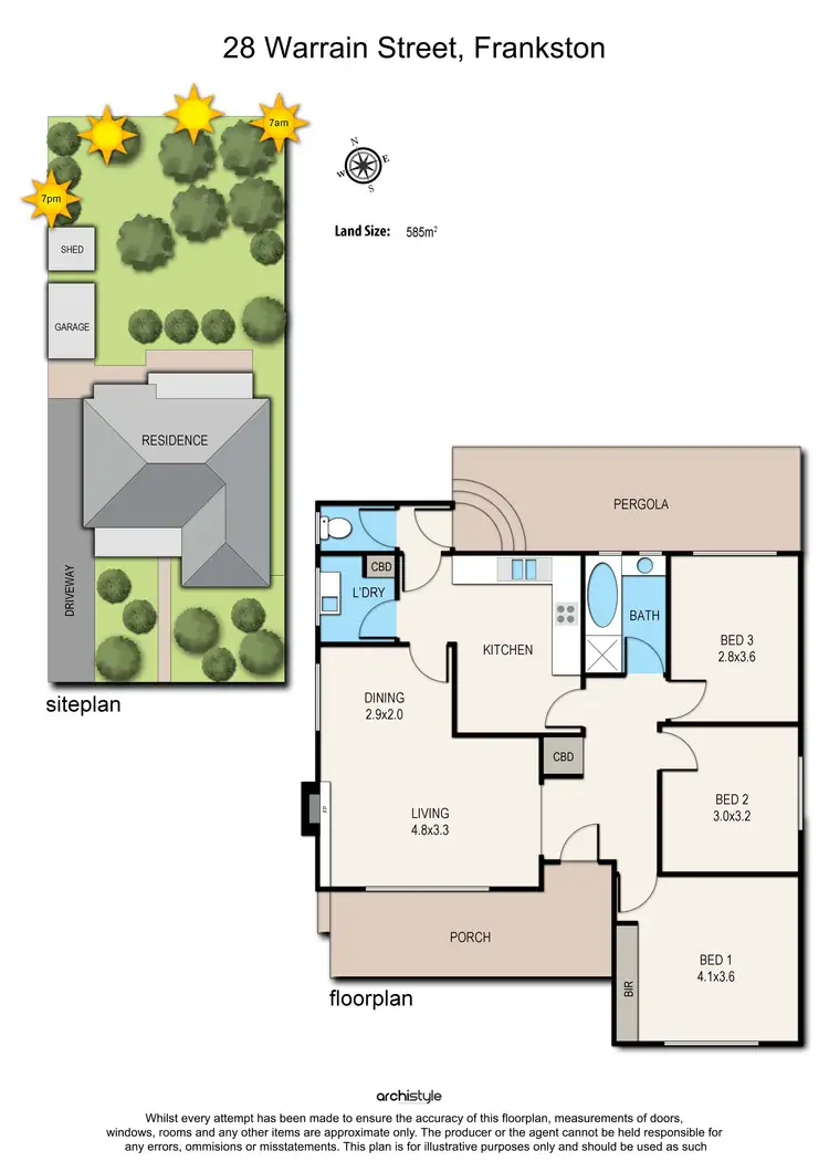 Floorplan of Homely house listing, 28 Warrain Street, Frankston VIC 3199