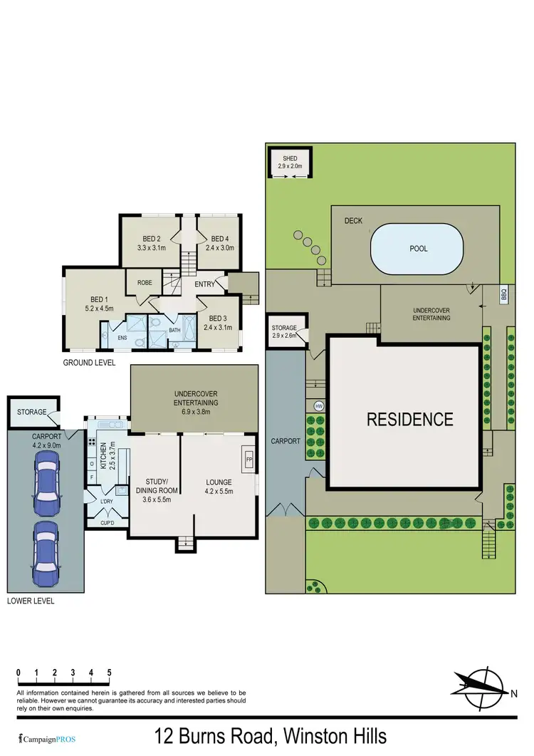 Floorplan of Homely house listing, 12 Burns Road, Winston Hills NSW 2153