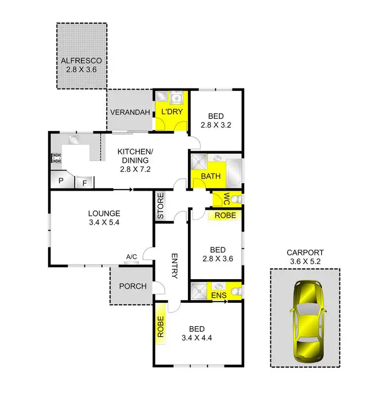 Floorplan of Homely house listing, 1 Brahman Close, Belmont VIC 3216