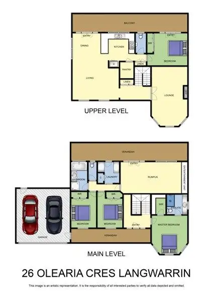 Floorplan of Homely house listing, 26 Olearia Crescent, Langwarrin VIC 3910