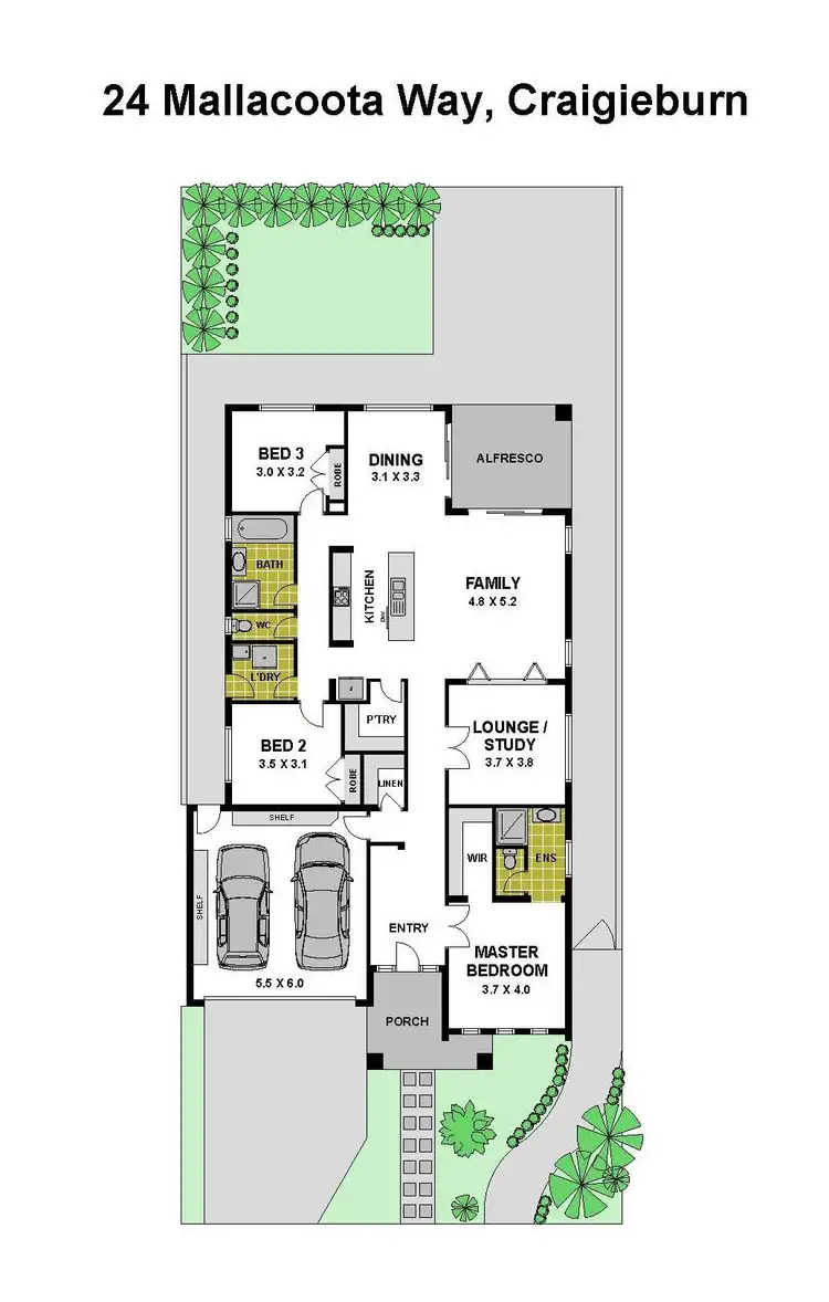 Floorplan of Homely house listing, 24 Mallacoota Way, Craigieburn VIC 3064