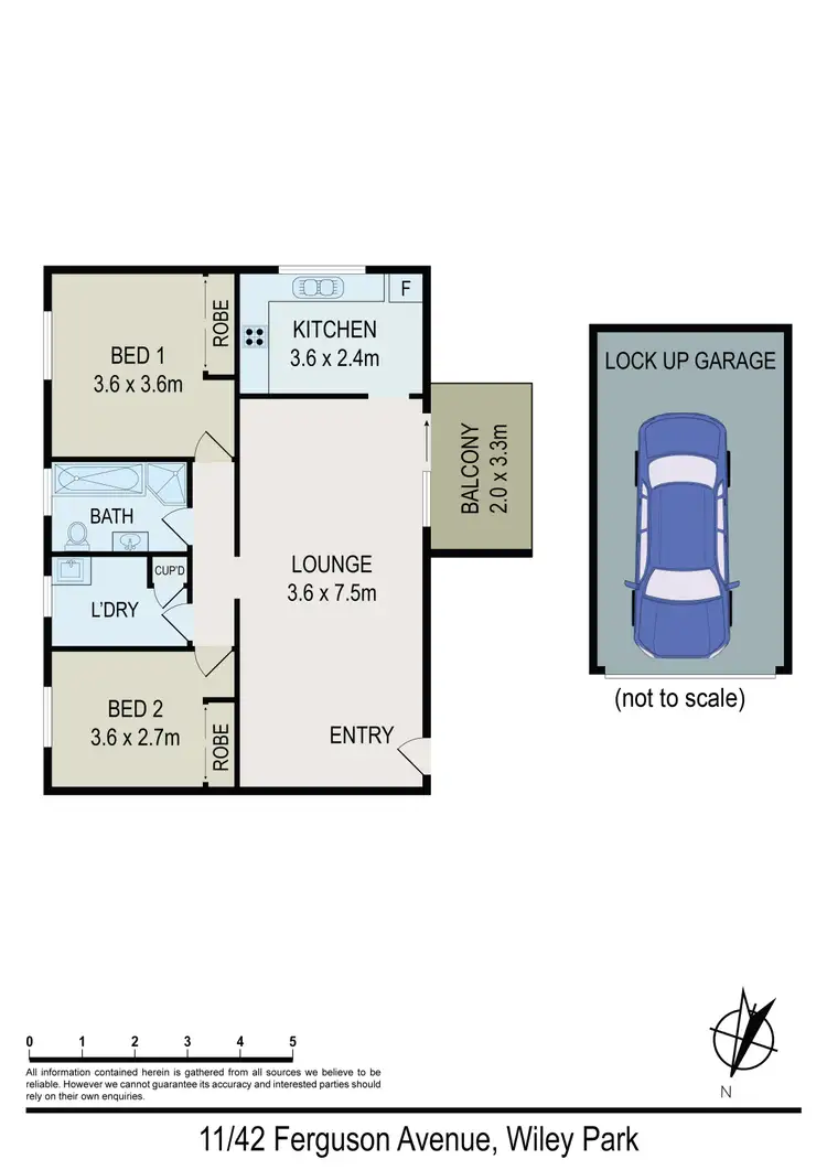 Floorplan of Homely unit listing, 11/42 Ferguson Avenue, Wiley Park NSW 2195