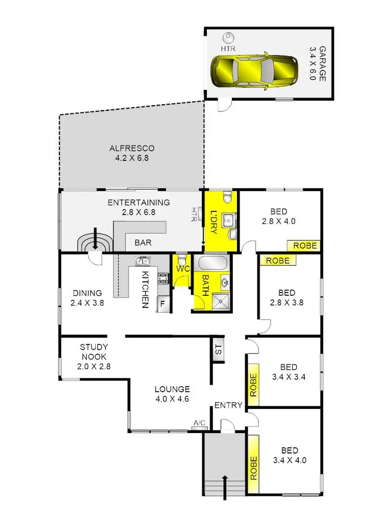 Floorplan of Homely house listing, 40 Plantation Road, Corio VIC 3214