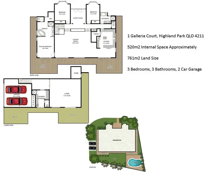 Floorplan of Homely house listing, 1 Galleria Court, Highland Park QLD 4211