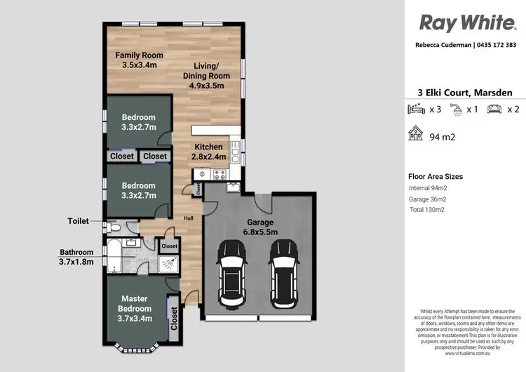 Floorplan of Homely house listing, 3 Elki Court, Marsden QLD 4132
