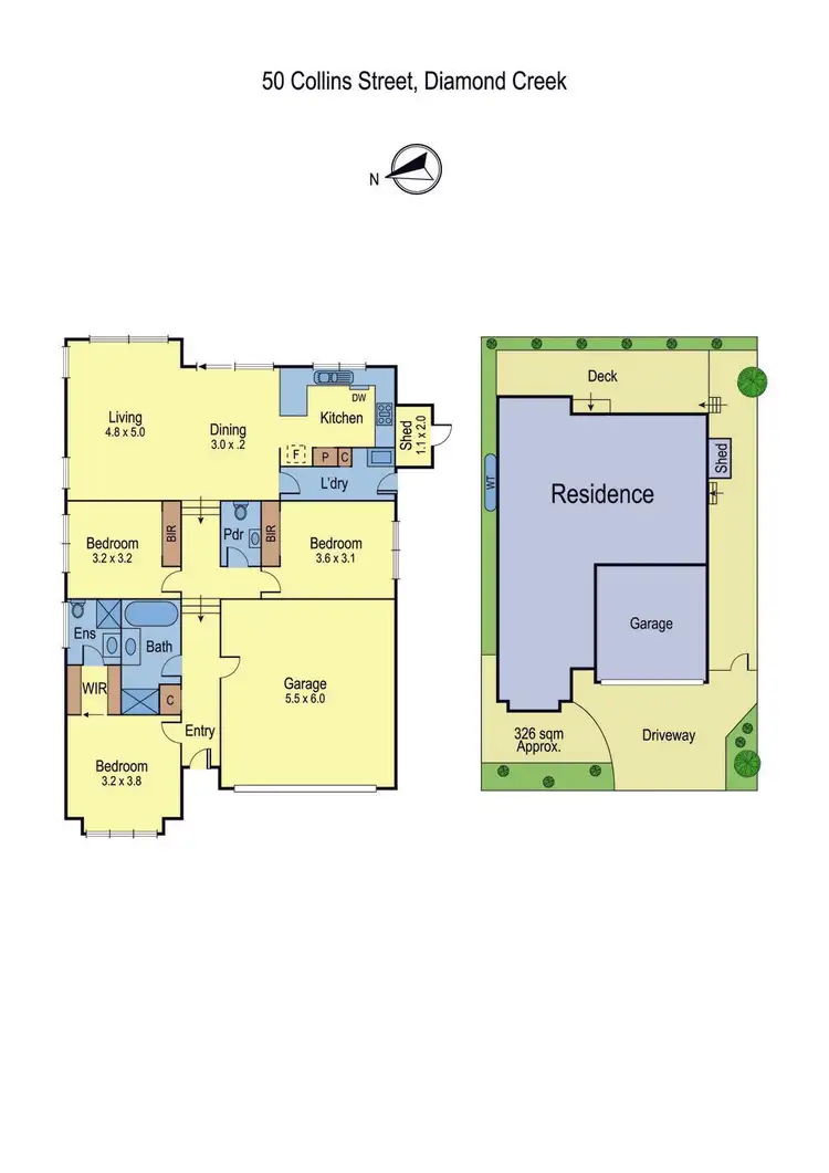 Floorplan of Homely house listing, 50 Collins Street, Diamond Creek VIC 3089