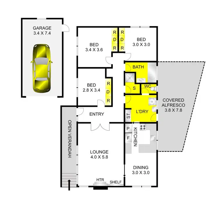 Floorplan of Homely house listing, 5 Hutcheson Avenue, Highton VIC 3216