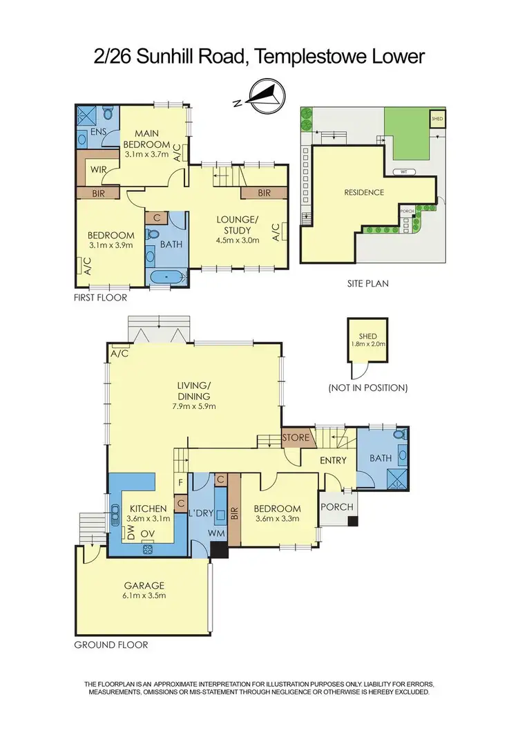 Floorplan of Homely townhouse listing, 2/26 Sunhill Road, Templestowe Lower VIC 3107