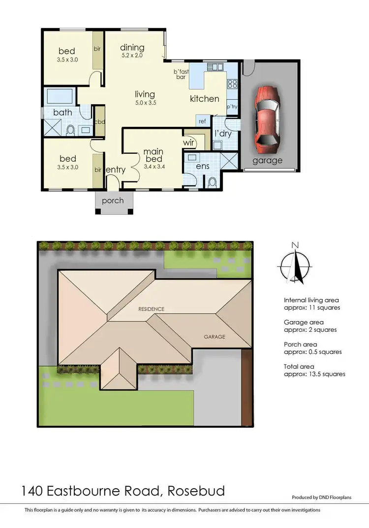 Floorplan of Homely house listing, 140 Eastbourne Road, Rosebud VIC 3939
