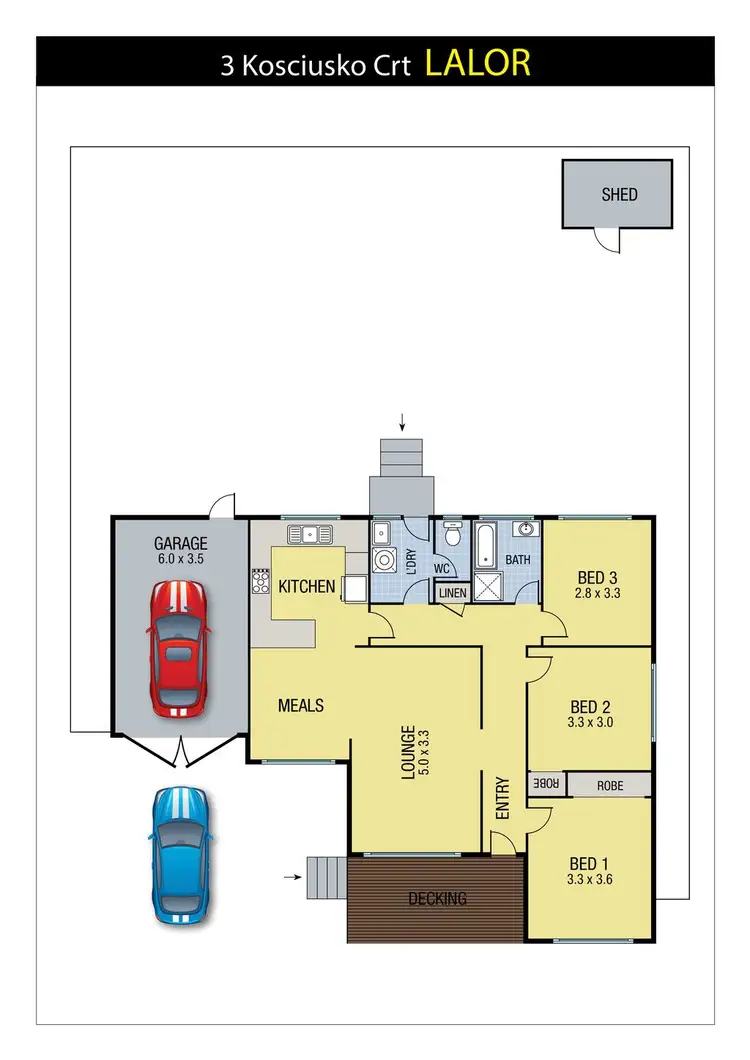 Floorplan of Homely house listing, 3 Kosciusko Court, Lalor VIC 3075