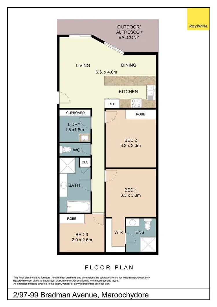 Floorplan of Homely unit listing, 2/97-99 Bradman Avenue, Maroochydore QLD 4558