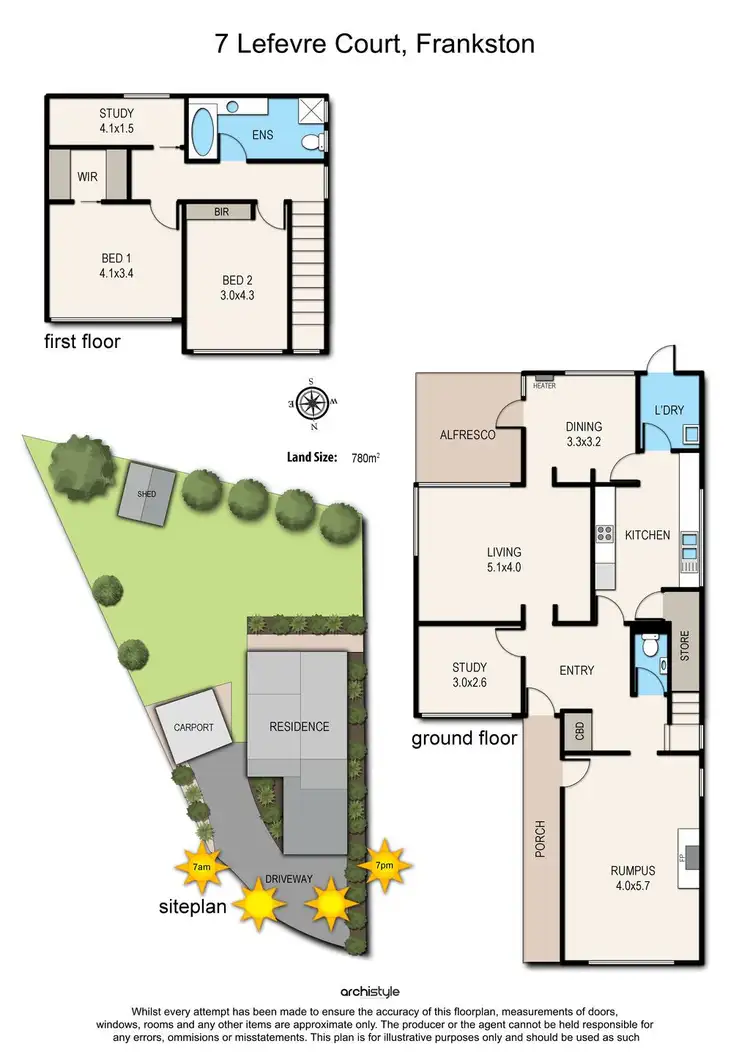 Floorplan of Homely house listing, 7 Lefevre Court, Frankston VIC 3199