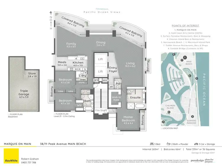 Floorplan of Homely apartment listing, 38/11 Main' 11 Peak Avenue, Main Beach QLD 4217