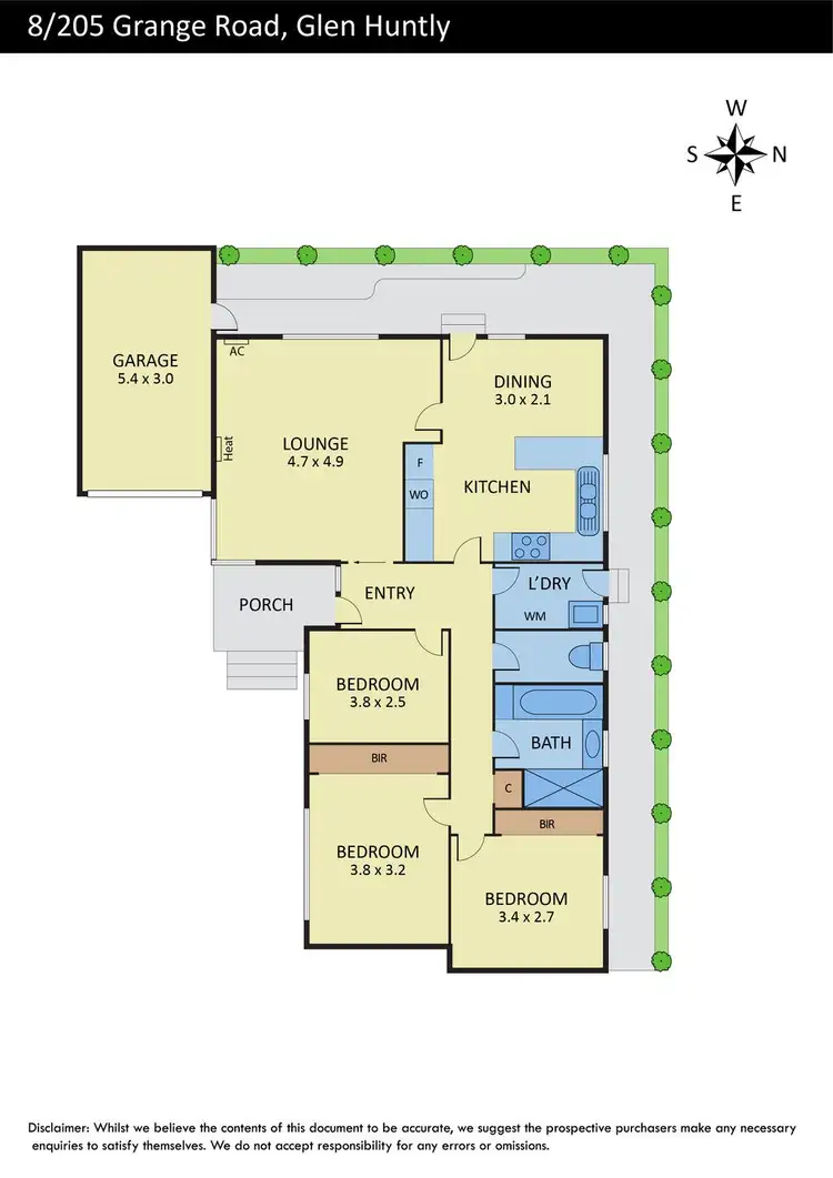 Floorplan of Homely unit listing, 8/205 Grange Road, Glen Huntly VIC 3163