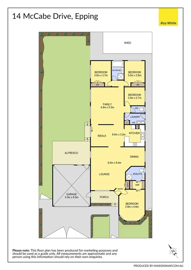 Floorplan of Homely house listing, 14 McCabe Drive, Epping VIC 3076