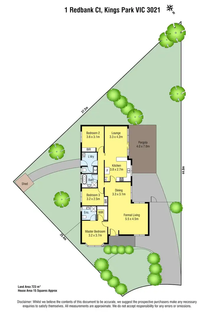 Floorplan of Homely house listing, 1 Redbank Court, Kings Park VIC 3021