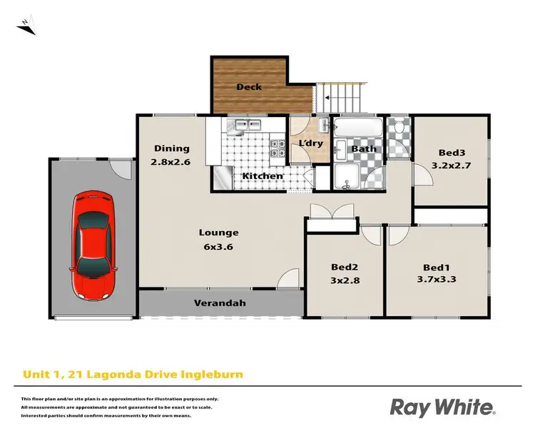Floorplan of Homely villa listing, 1/21 Lagonda Drive, Ingleburn NSW 2565