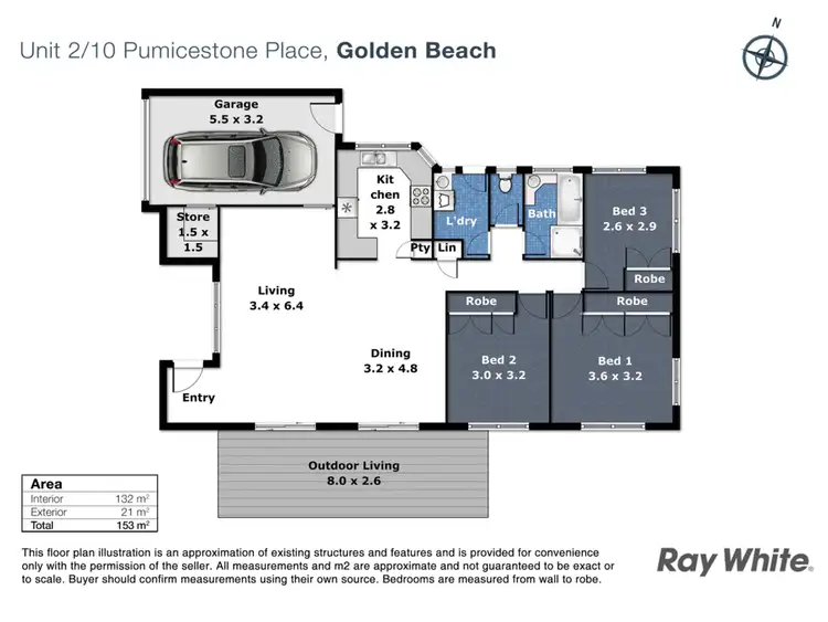 Floorplan of Homely house listing, 2/10 Pumicestone Place, Golden Beach QLD 4551