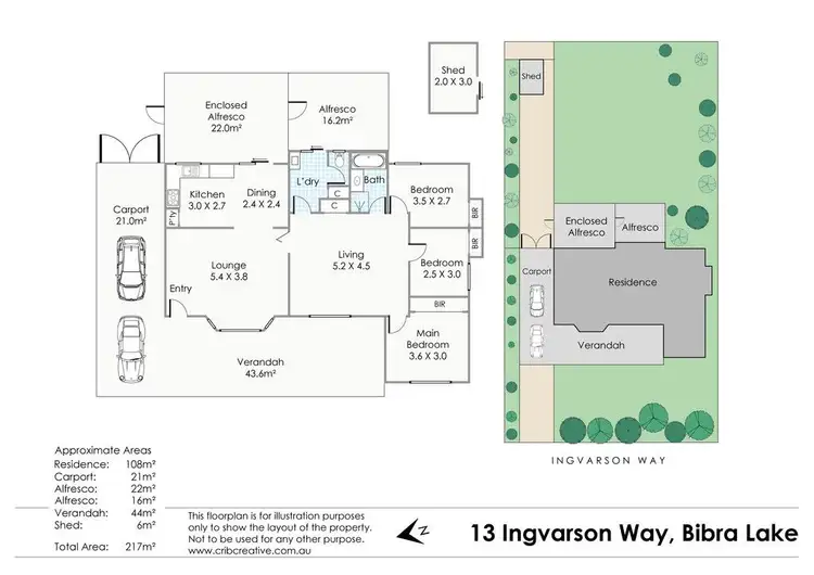 Floorplan of Homely house listing, 13 Ingvarson Way, Bibra Lake WA 6163