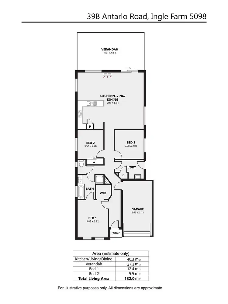 Floorplan of Homely house listing, 39B Antarlo Road, Ingle Farm SA 5098