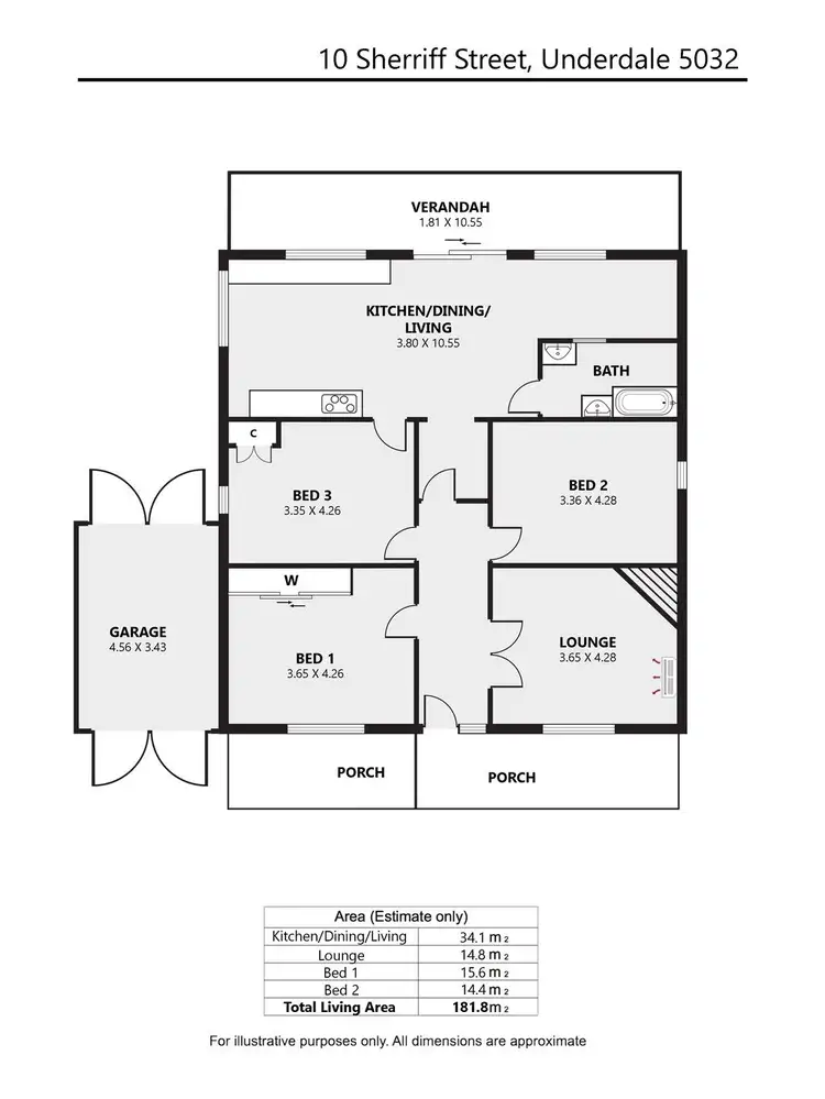 Floorplan of Homely house listing, 10 Sherriff Street, Underdale SA 5032