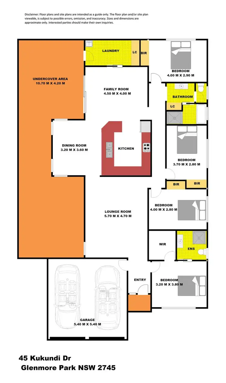 Floorplan of Homely house listing, 45 Kukundi Drive, Glenmore Park NSW 2745