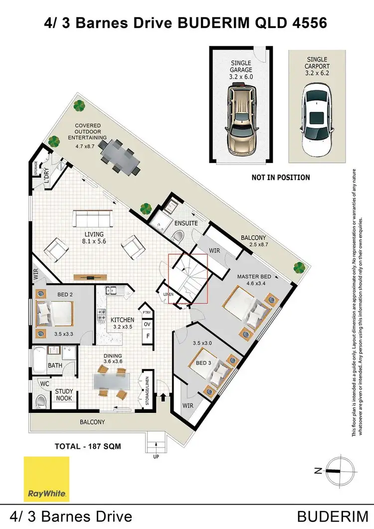 Floorplan of Homely unit listing, 4/3 Barnes Drive, Buderim QLD 4556