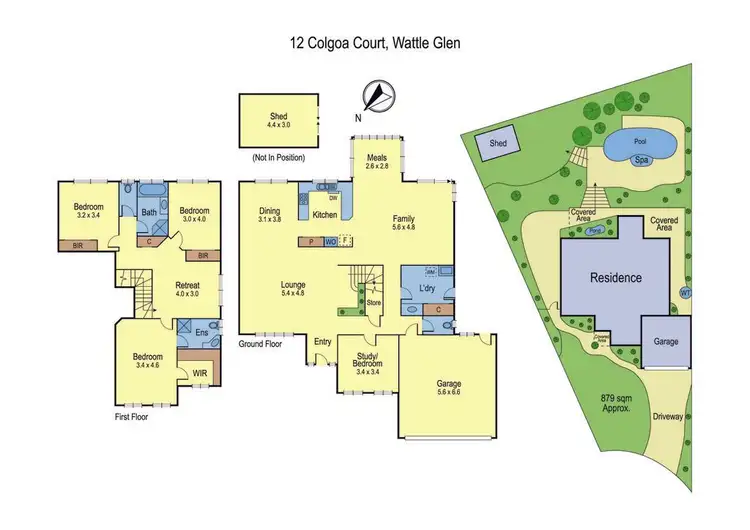 Floorplan of Homely house listing, 12 Colgoa Court, Wattle Glen VIC 3096