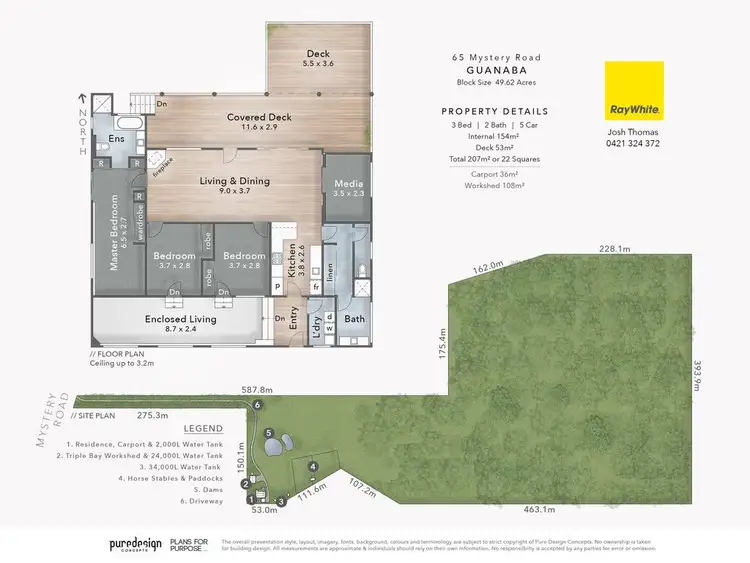 Floorplan of Homely rural property listing, 65 Mystery Road, Guanaba QLD 4210