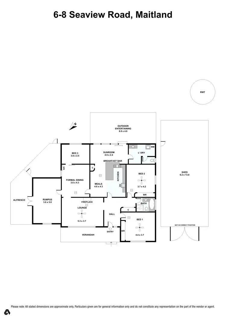 Floorplan of Homely house listing, 6-8 Seaview Road, Maitland SA 5573