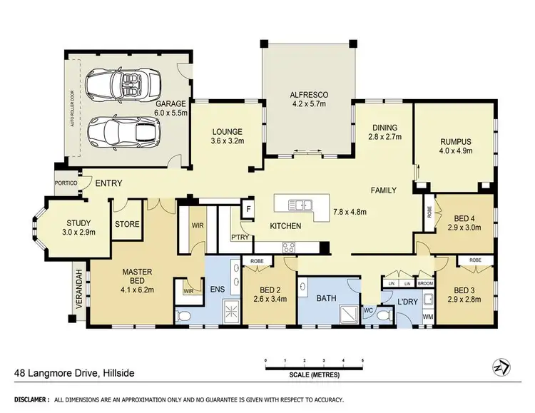 Floorplan of Homely house listing, 48 Langmore Drive, Hillside VIC 3037