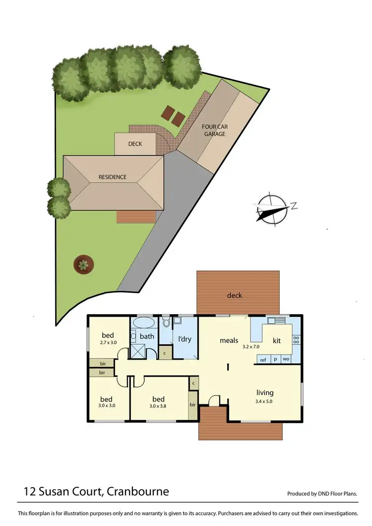 Floorplan of Homely house listing, 12 Susan Court, Cranbourne VIC 3977