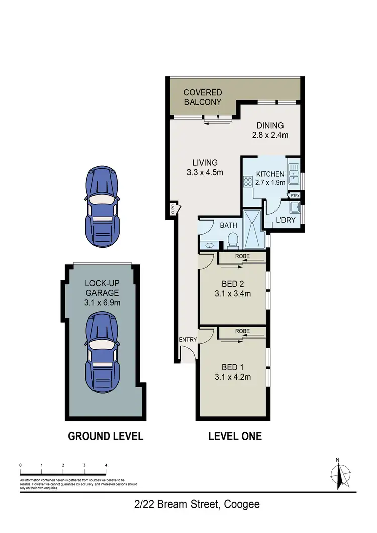 Floorplan of Homely apartment listing, 2/22-24 Bream Street, Coogee NSW 2034